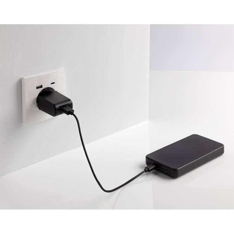 Powerbanka Boostcore 10000mAh s USB C z RCS recykl. plastu, čierna Powerbanka Boostcore 10000mAh s USB C z RCS recykl. plastu, čierna