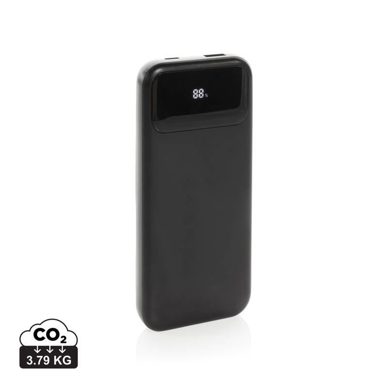 Powerbanka Turbopack 10000mAh s integr. káblami z RCS plastu, čierna Powerbanka Turbopack 10000mAh s integr. káblami z RCS plastu, čierna