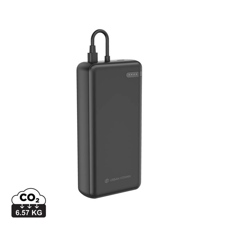 Urban Vitamin Menlo Park RCS recykl. 20.000 20W PD powerbank, čierna Urban Vitamin Menlo Park RCS recykl. 20.000 20W PD powerbank, čierna