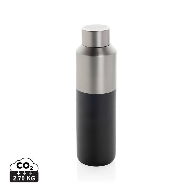 Lahev na vodu Fluid 600ml z RCS recyklované oceli, černá Lahev na vodu Fluid 600ml z RCS recyklované oceli, černá