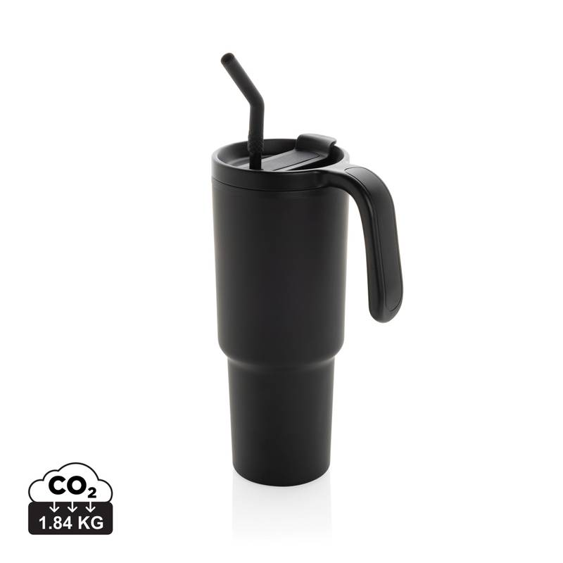 Hrnček Graphic 360 z RCS recyklovanej ocele 900 ml, čierna Hrnček Graphic 360 z RCS recyklovanej ocele 900 ml, čierna