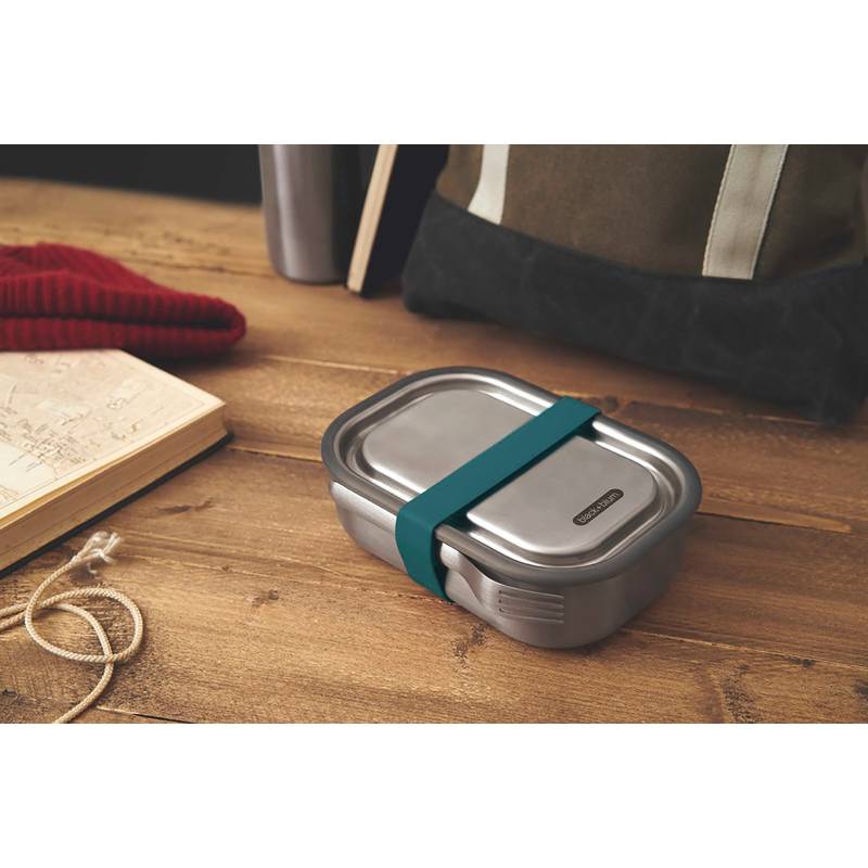 Velká nerezová krabička na jídlo Black+Blum, modrá tyrkysová Velká nerezová krabička na jídlo Black+Blum, modrá tyrkysová