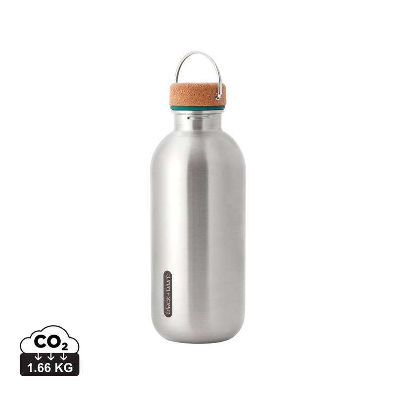 Oceľová fľaša na vodu 600 ml Black+Blum, modrá tyrkysová Oceľová fľaša na vodu 600 ml Black+Blum, modrá tyrkysová