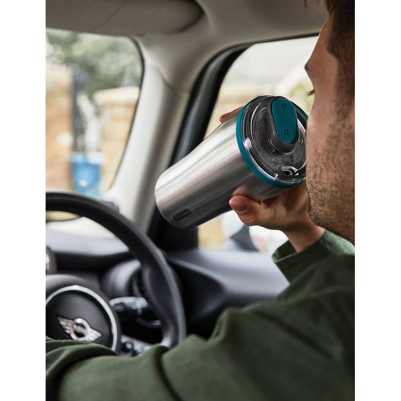 Cestovní nerezový termo hrnek 600ml Black+Blum, modrá tyrkysová Cestovní nerezový termo hrnek 600ml Black+Blum, modrá tyrkysová