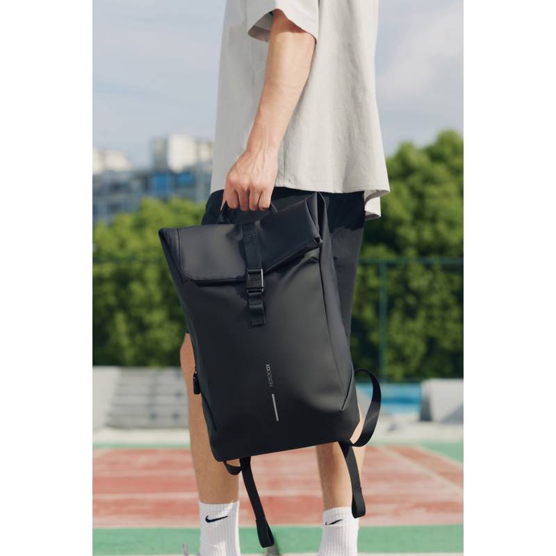 Voděodolný batoh Urban s klopou, šedá - černá Voděodolný batoh Urban s klopou, šedá - černá