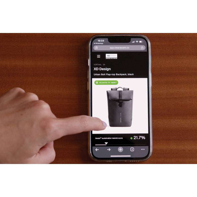 Voděodolný batoh Urban s klopou, šedá - černá Voděodolný batoh Urban s klopou, šedá - černá