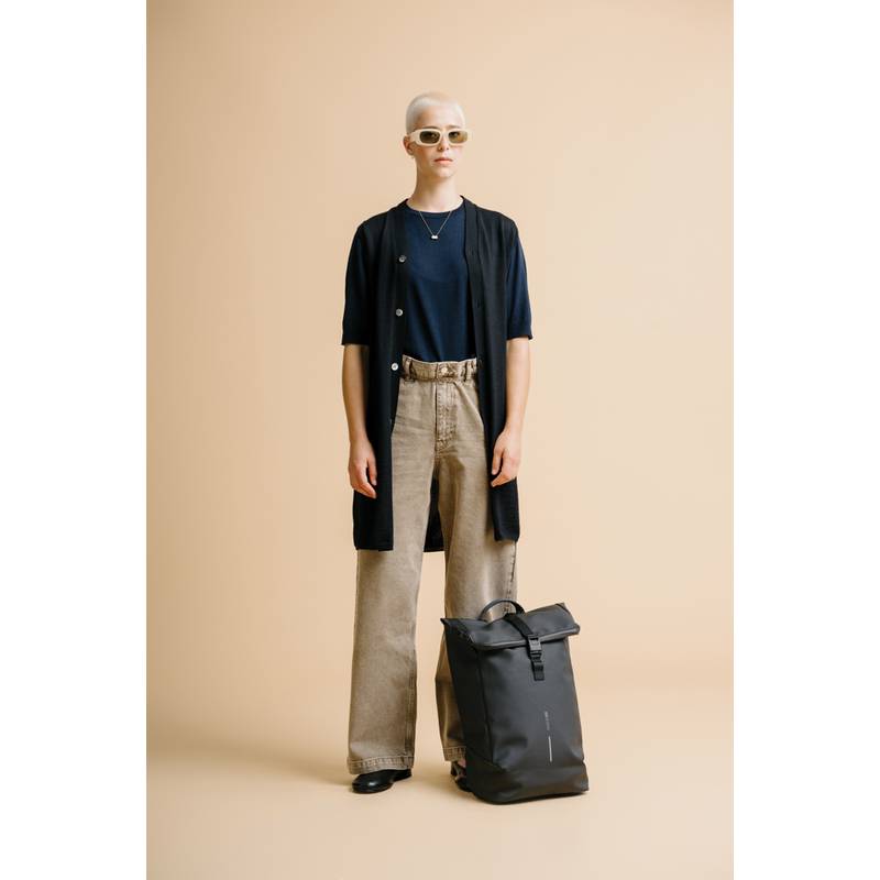 Voděodolný batoh Urban s klopou, šedá - černá Voděodolný batoh Urban s klopou, šedá - černá