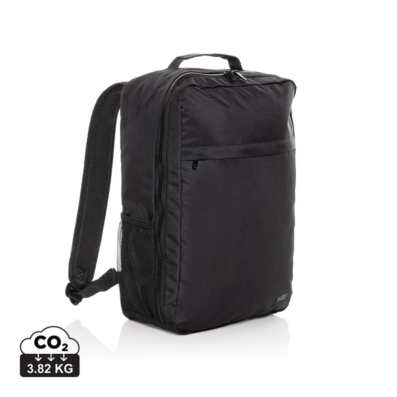 Batoh na 15,6" notebook Swiss Peak Essential z RPET AWARE™, čierna Batoh na 15,6" notebook Swiss Peak Essential z RPET AWARE™, čierna