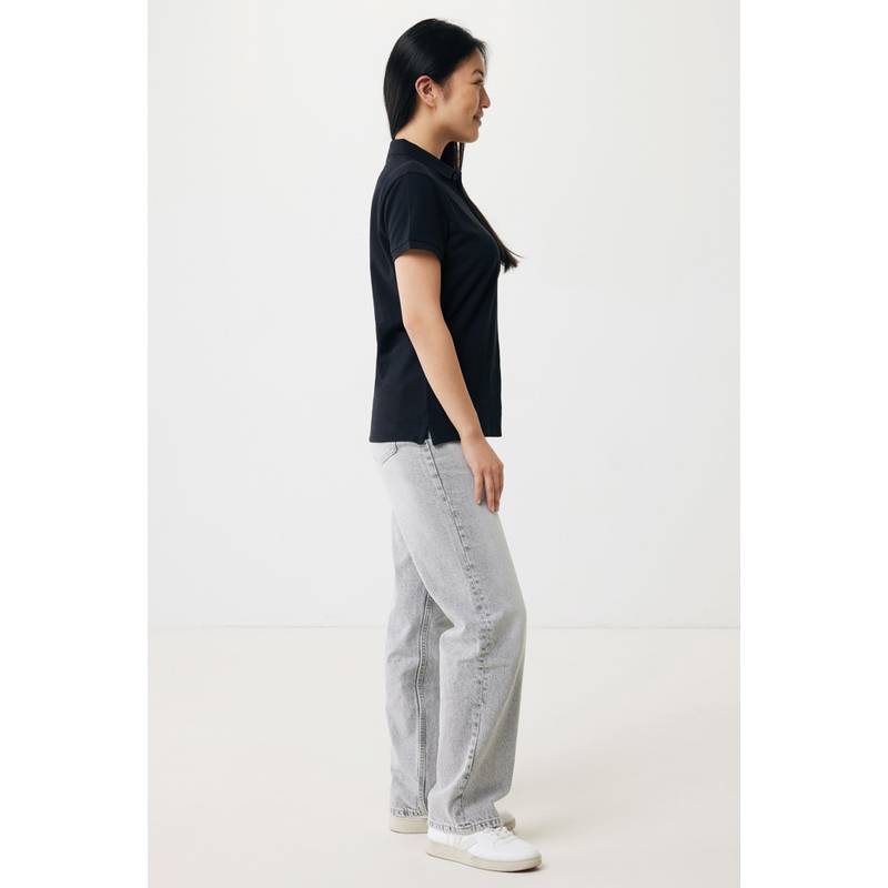 Dámské polo tričko Iqoniq Yosemite z recykl. bavlny, černá, L Dámské polo tričko Iqoniq Yosemite z recykl. bavlny, černá, L