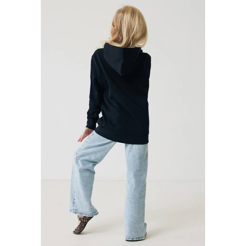 Dětská mikina s bočními kapsami Iqoniq Yengo z rec. bavlny, černá, 11-12 Dětská mikina s bočními kapsami Iqoniq Yengo z rec. bavlny, černá, 11-12