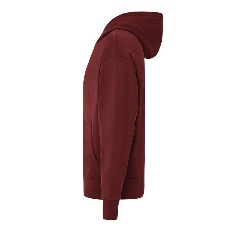 Mikina s kapucňou Iqoniq Yoho relaxed fit z recykl. bavlny, červená wine, L Mikina s kapucňou Iqoniq Yoho relaxed fit z recykl. bavlny, červená wine, L