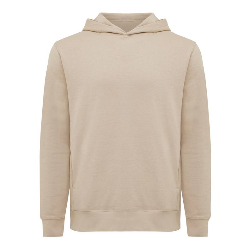 Mikina s kapucí a bočními kapsami Iqoniq Yengo z rec. bavlny, hnědá desert, L Mikina s kapucí a bočními kapsami Iqoniq Yengo z rec. bavlny, hnědá desert, L