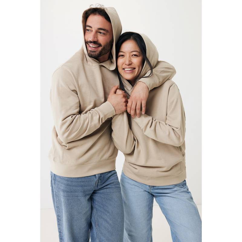 Mikina s kapucí a bočními kapsami Iqoniq Yengo z rec. bavlny, hnědá desert, L Mikina s kapucí a bočními kapsami Iqoniq Yengo z rec. bavlny, hnědá desert, L