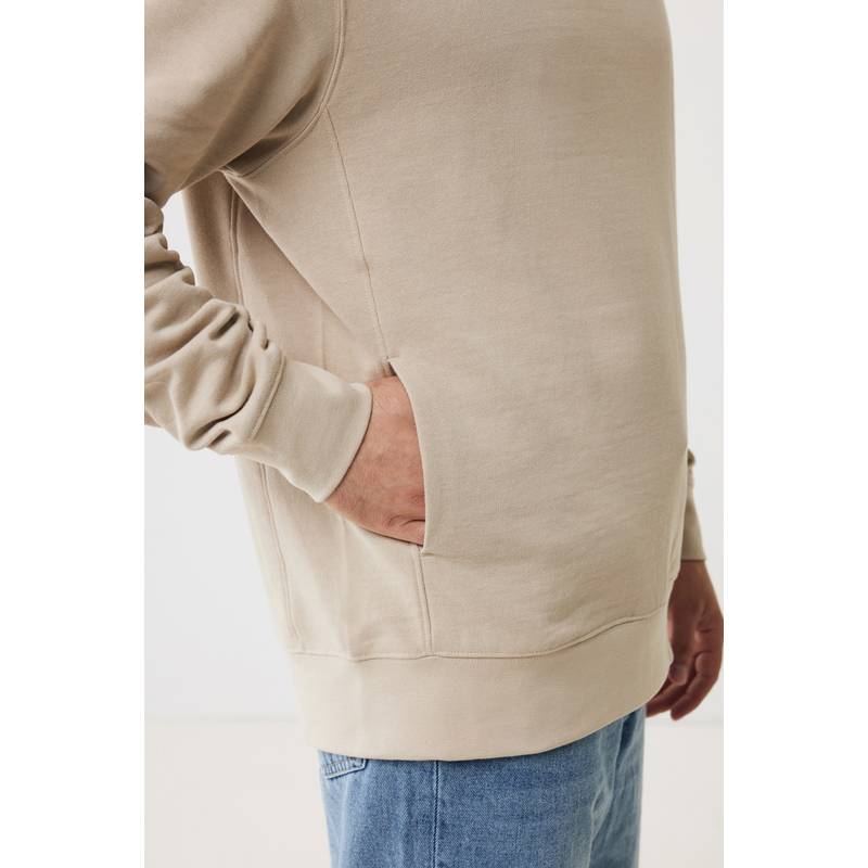 Mikina s kapucí a bočními kapsami Iqoniq Yengo z rec. bavlny, hnědá desert, L Mikina s kapucí a bočními kapsami Iqoniq Yengo z rec. bavlny, hnědá desert, L