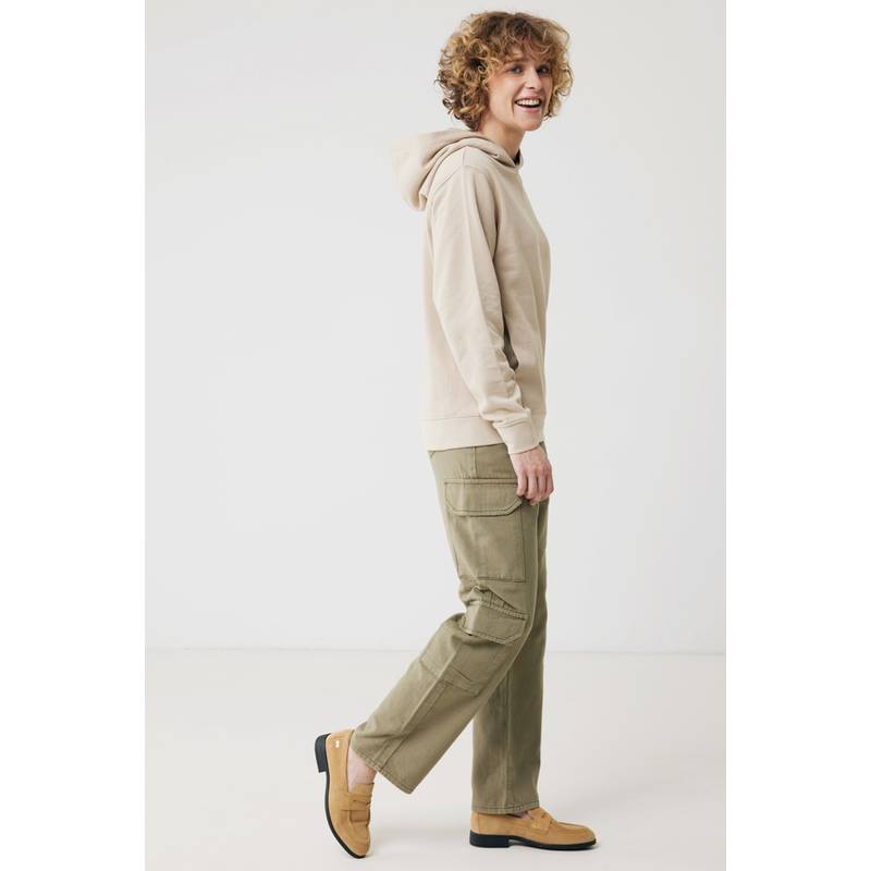 Mikina s kapucí a bočními kapsami Iqoniq Yengo z rec. bavlny, hnědá desert, L Mikina s kapucí a bočními kapsami Iqoniq Yengo z rec. bavlny, hnědá desert, L