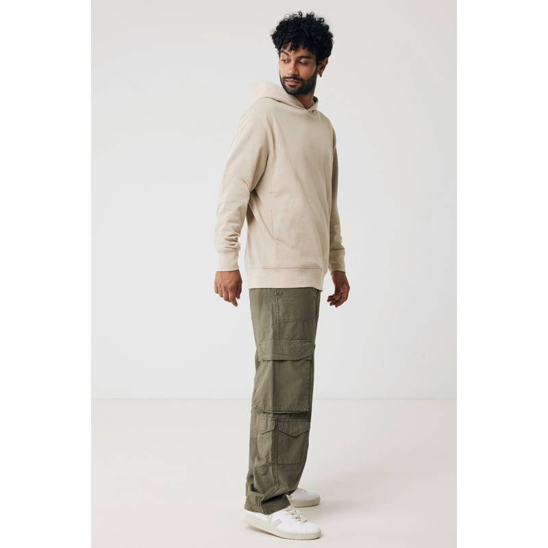 Mikina s kapucí a bočními kapsami Iqoniq Yengo z rec. bavlny, hnědá desert, L Mikina s kapucí a bočními kapsami Iqoniq Yengo z rec. bavlny, hnědá desert, L