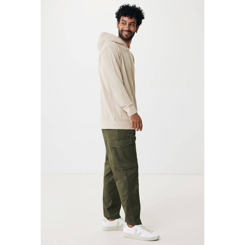 Mikina s kapucí a bočními kapsami Iqoniq Yengo z rec. bavlny, hnědá desert, L Mikina s kapucí a bočními kapsami Iqoniq Yengo z rec. bavlny, hnědá desert, L