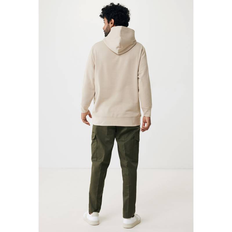 Mikina s kapucí a bočními kapsami Iqoniq Yengo z rec. bavlny, hnědá desert, L Mikina s kapucí a bočními kapsami Iqoniq Yengo z rec. bavlny, hnědá desert, L