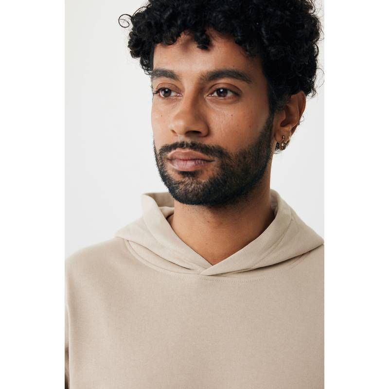 Mikina s kapucí a bočními kapsami Iqoniq Yengo z rec. bavlny, hnědá desert, L Mikina s kapucí a bočními kapsami Iqoniq Yengo z rec. bavlny, hnědá desert, L