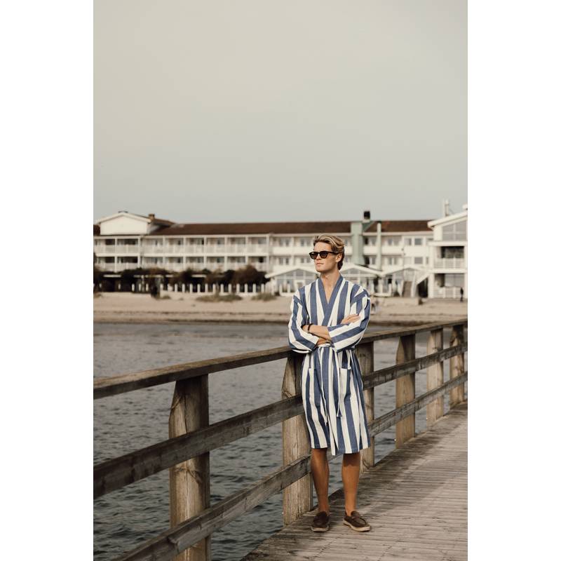 Hamam róba S/M VINGA Ornos z GRS, modrá - biela, S/M Hamam róba S/M VINGA Ornos z GRS, modrá - biela, S/M