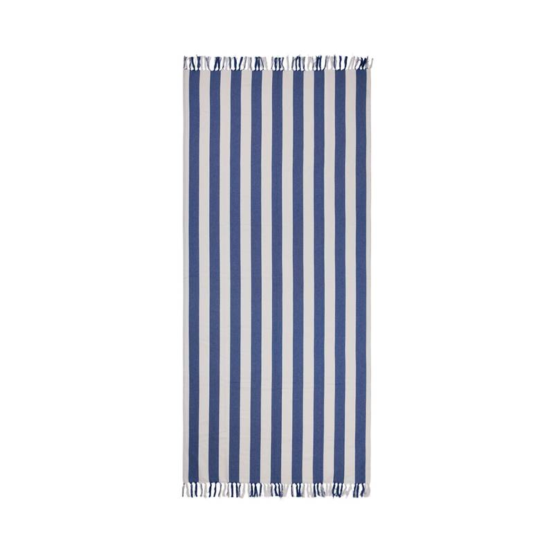 Hamam osuška VINGA Ornos z GRS, modrá - bílá Hamam osuška VINGA Ornos z GRS, modrá - bílá