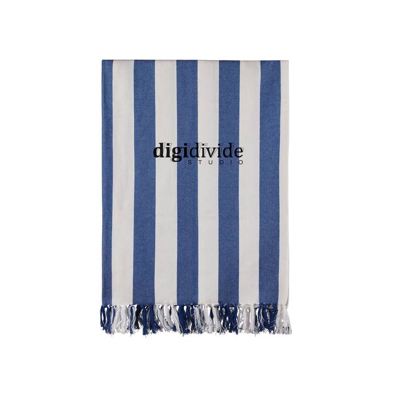 Hamam osuška VINGA Ornos z GRS, modrá - bílá Hamam osuška VINGA Ornos z GRS, modrá - bílá