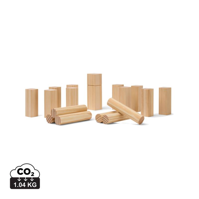 Mini hra VINGA Kubb, hnedá Mini hra VINGA Kubb, hnedá