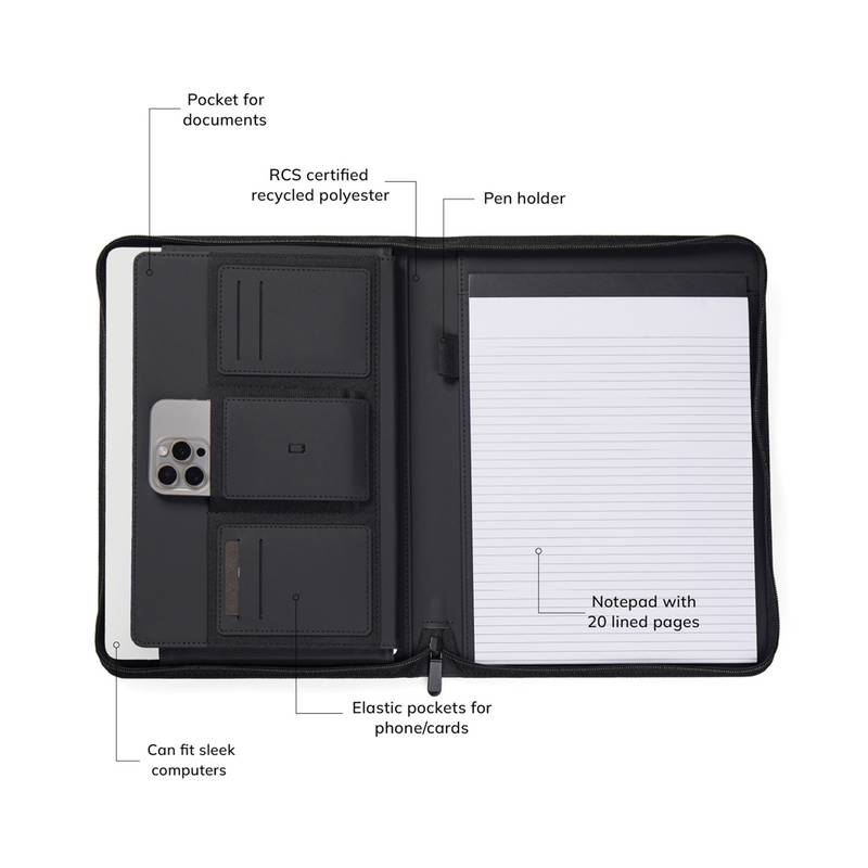 Portfólio A4 VINGA Baltimore z RCS, čierna Portfólio A4 VINGA Baltimore z RCS, čierna