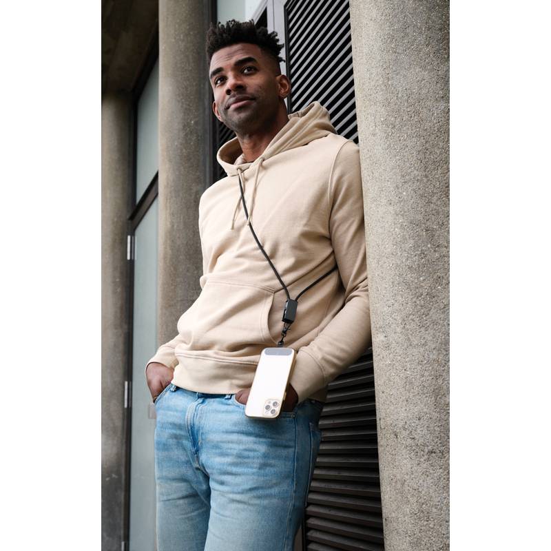 Telefónny kábel Terra z RCS recyklovaného PET, sivá - čierna Telefónny kábel Terra z RCS recyklovaného PET, sivá - čierna