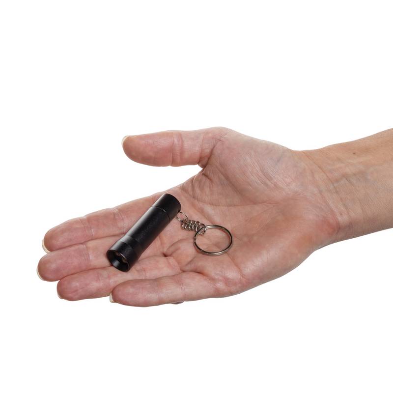 Svietidlo na kľúče Flash z RCS recyklovaného hliníka, čierna Svietidlo na kľúče Flash z RCS recyklovaného hliníka, čierna