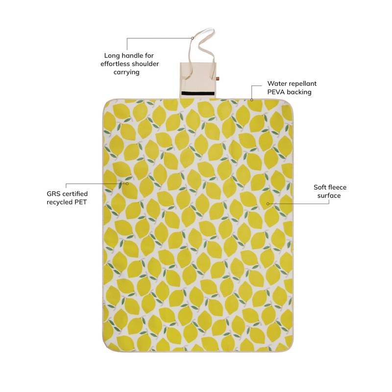 Pikniková deka VINGA Arwe z GRS, žltá Pikniková deka VINGA Arwe z GRS, žltá