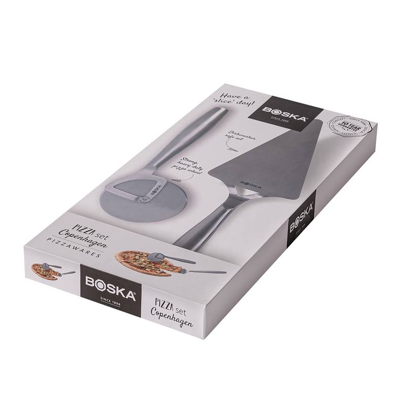 Súprava na pizzu BOSKA Copenhagen, sivá steel Súprava na pizzu BOSKA Copenhagen, sivá steel
