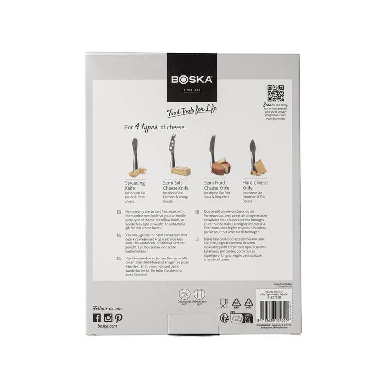 Sada sýrových nožů BOSKA Mini Copenhagen, šedá steel Sada sýrových nožů BOSKA Mini Copenhagen, šedá steel