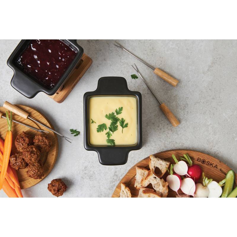 Fondue sada BOSKA Tapas Nero, černá - hnědá Fondue sada BOSKA Tapas Nero, černá - hnědá