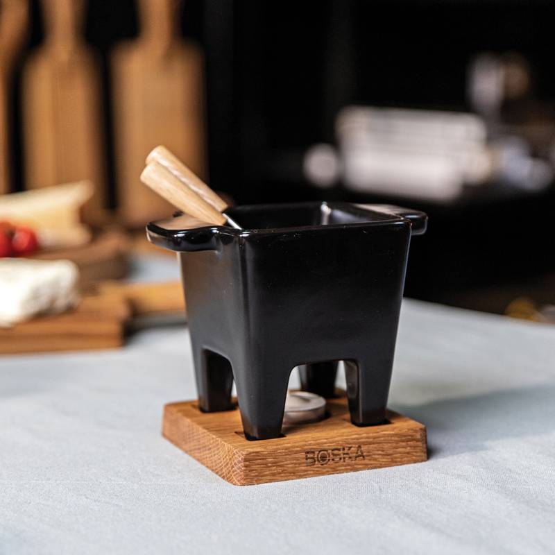 Fondue sada BOSKA Tapas Nero, černá - hnědá Fondue sada BOSKA Tapas Nero, černá - hnědá