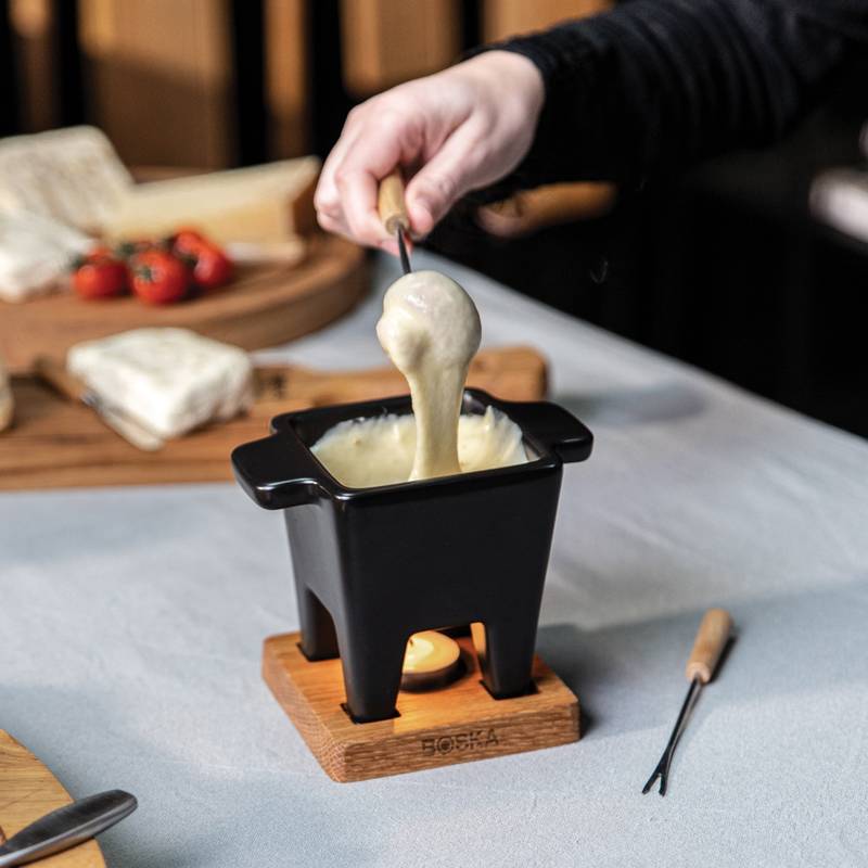 Fondue sada BOSKA Tapas Nero, černá - hnědá Fondue sada BOSKA Tapas Nero, černá - hnědá