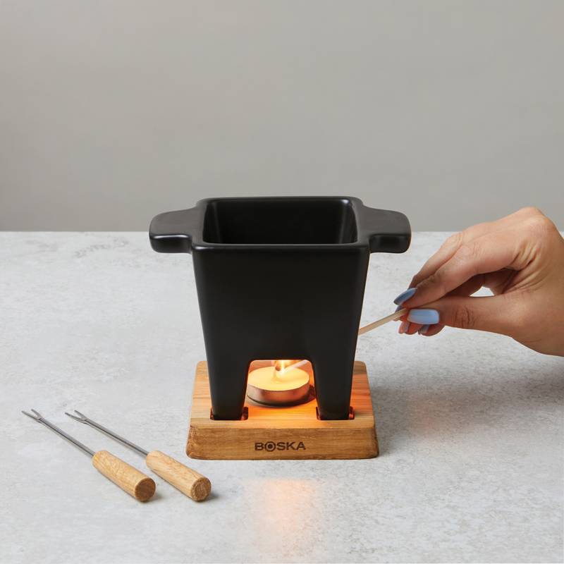 Fondue sada BOSKA Tapas Nero, černá - hnědá Fondue sada BOSKA Tapas Nero, černá - hnědá
