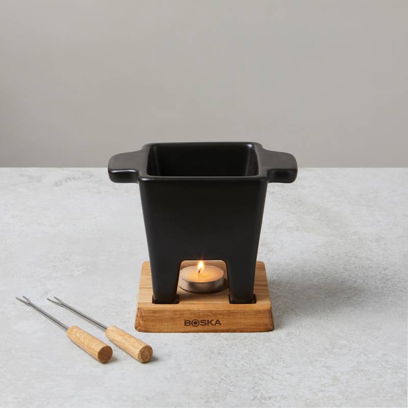 Fondue sada BOSKA Tapas Nero, černá - hnědá Fondue sada BOSKA Tapas Nero, černá - hnědá