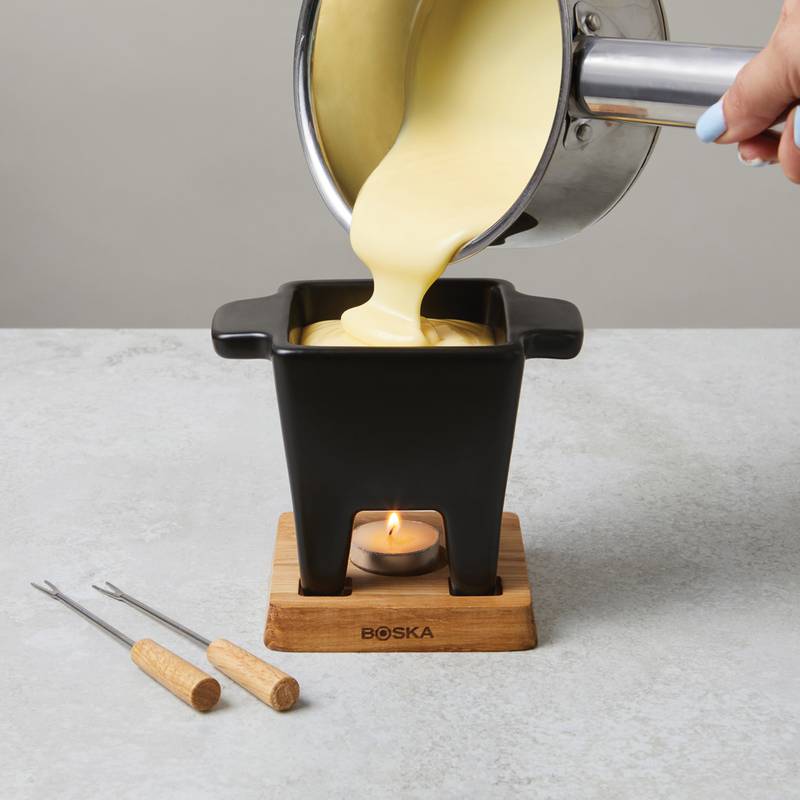 Fondue sada BOSKA Tapas Nero, černá - hnědá Fondue sada BOSKA Tapas Nero, černá - hnědá
