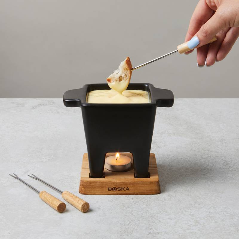 Fondue sada BOSKA Tapas Nero, černá - hnědá Fondue sada BOSKA Tapas Nero, černá - hnědá