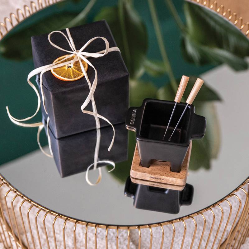 Fondue sada BOSKA Tapas Nero, černá - hnědá Fondue sada BOSKA Tapas Nero, černá - hnědá