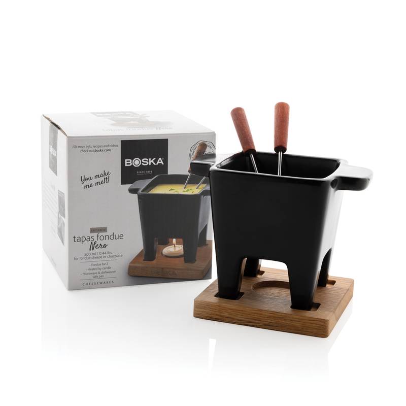 Fondue sada BOSKA Tapas Nero, černá - hnědá Fondue sada BOSKA Tapas Nero, černá - hnědá