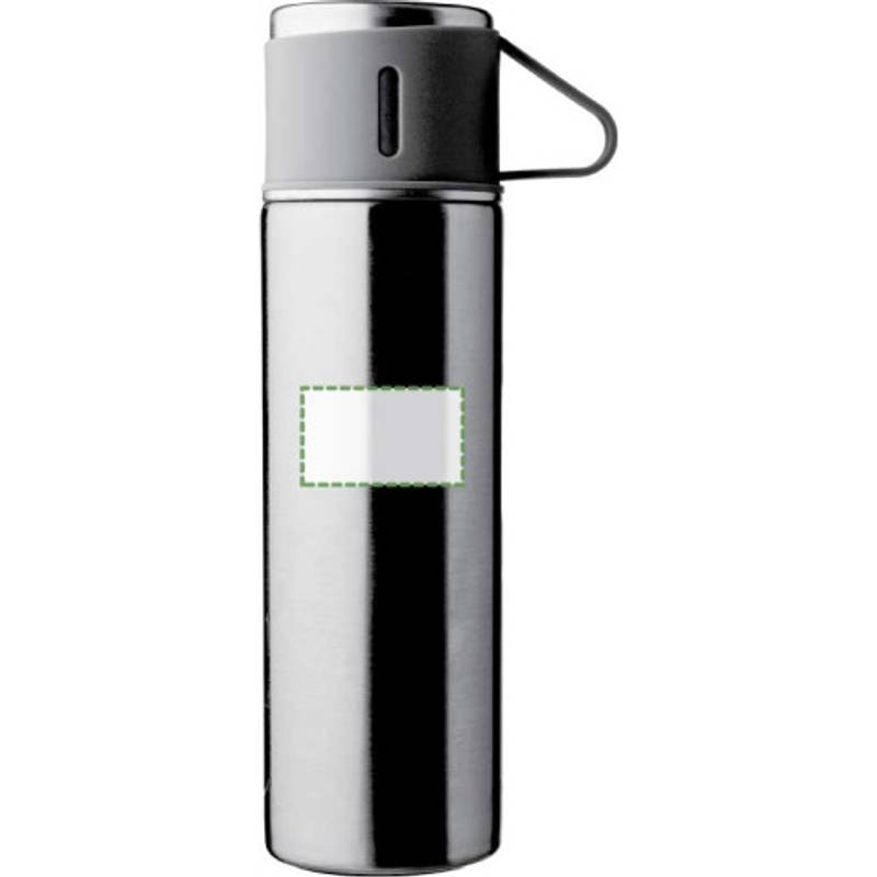 Sada dvouplášťových lahví z nerezové oceli (420 ml) Herbert, černá Sada dvouplášťových lahví z nerezové oceli (420 ml) Herbert, černá