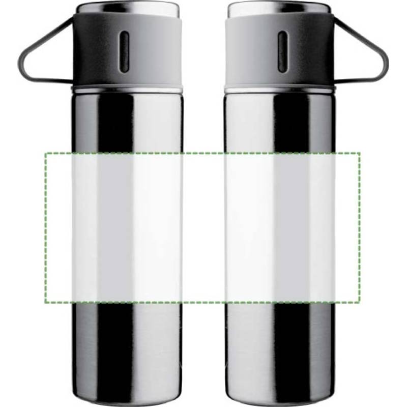 Sada dvouplášťových lahví z nerezové oceli (420 ml) Herbert, černá Sada dvouplášťových lahví z nerezové oceli (420 ml) Herbert, černá