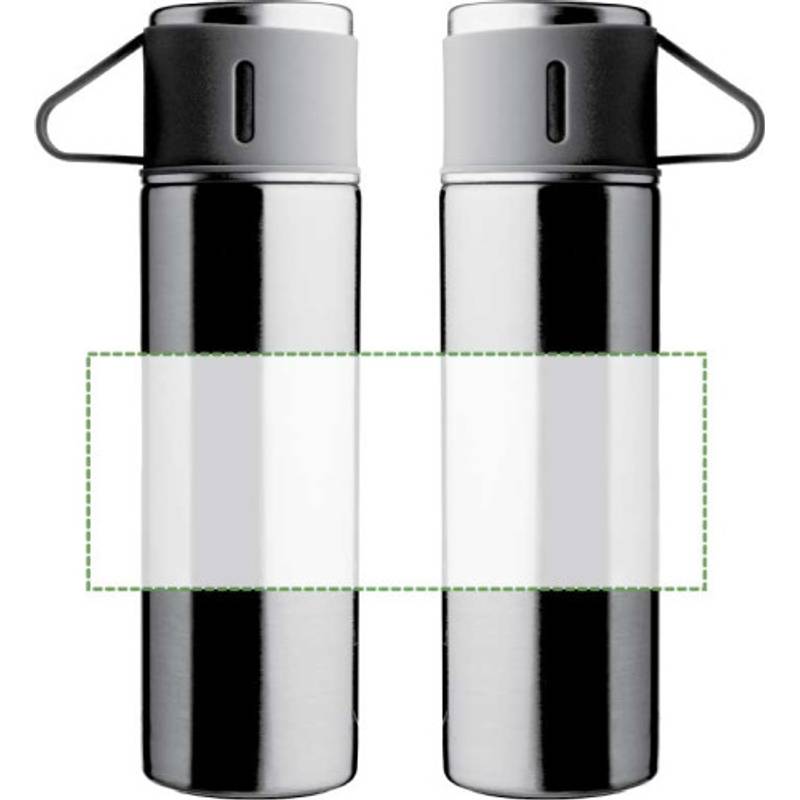 Sada dvouplášťových lahví z nerezové oceli (420 ml) Herbert, černá Sada dvouplášťových lahví z nerezové oceli (420 ml) Herbert, černá