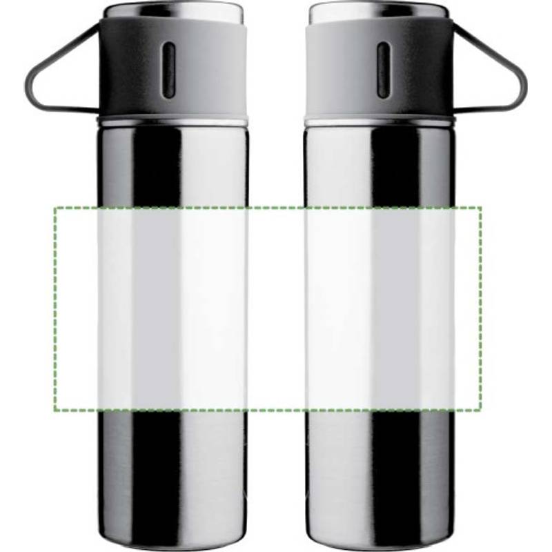 Sada dvouplášťových lahví z nerezové oceli (420 ml) Herbert, černá Sada dvouplášťových lahví z nerezové oceli (420 ml) Herbert, černá