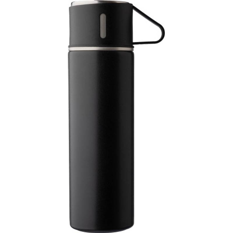 Sada dvouplášťových lahví z nerezové oceli (420 ml) Herbert, černá Sada dvouplášťových lahví z nerezové oceli (420 ml) Herbert, černá