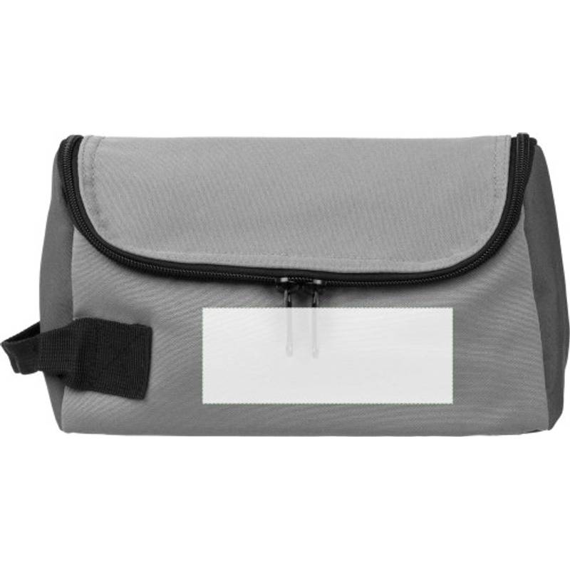 Polyesterová (600D) toaletní taštička Niklas, hnědá taupe Polyesterová (600D) toaletní taštička Niklas, hnědá taupe