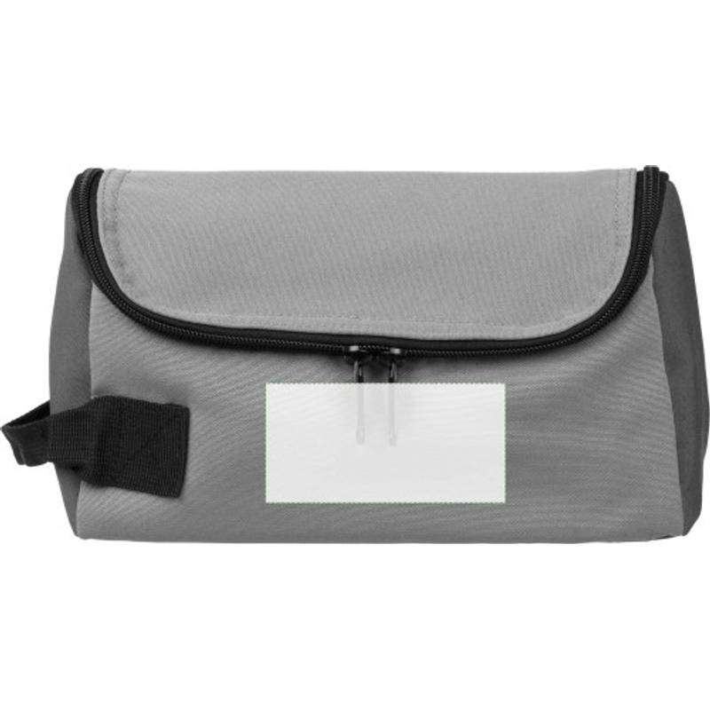 Polyesterová (600D) toaletní taštička Niklas, hnědá taupe Polyesterová (600D) toaletní taštička Niklas, hnědá taupe