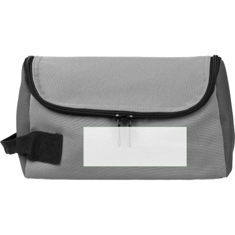 Polyesterová (600D) toaletní taštička Niklas, hnědá taupe Polyesterová (600D) toaletní taštička Niklas, hnědá taupe